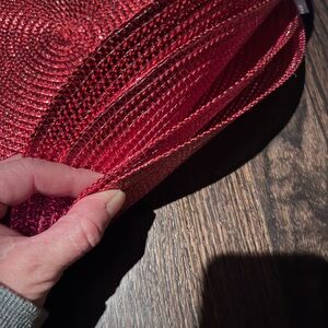 SET OF 8 Robert Stanley Red Mesh Placemats